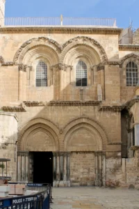 Southern Entrance: The historic southern entry point of the Church of the Holy Sepulchre