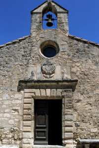 Saint Vincent Church, Les Baux de Provence, France. Romanesque, 12th-century. Dedicated to Vincent of Saragossa, martyred during the Diocletian persecution in the 4th-century. L'église Saint-Vincent