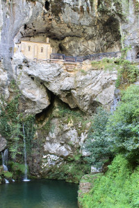 The legendary burial place of the first Christian Spanish king: Pelayo of Asturias. Santa Cueva de Covadonga