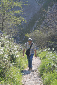 Trying out a short distance on the trail. Next time, we will come prepared. Cares Gorge Trail