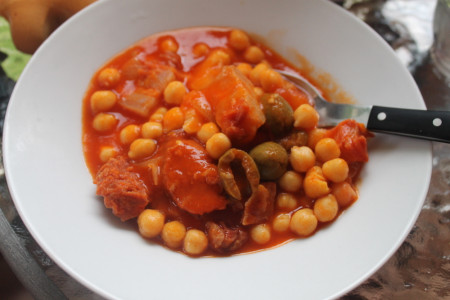 From locally-sourced ingredients, Grace prepared delicious fabada. Fabada - homemade