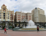 The city hub. Airport bus route ends here. Plaza de la marina